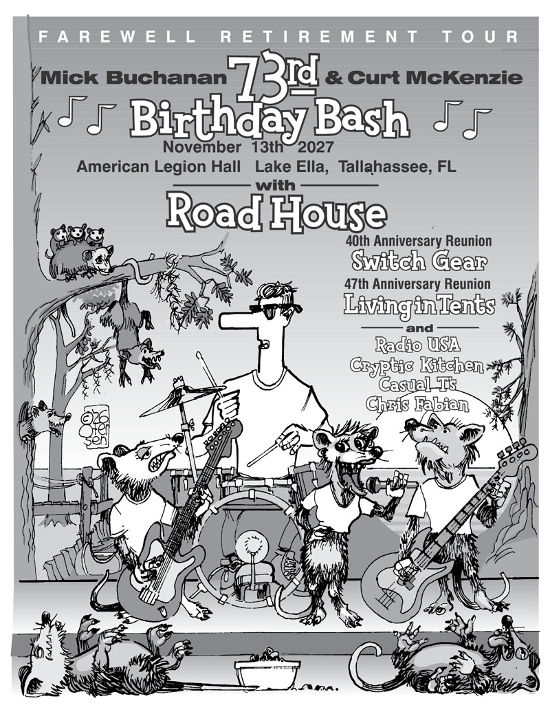 poster for Mick Buchanan 70th Birthday